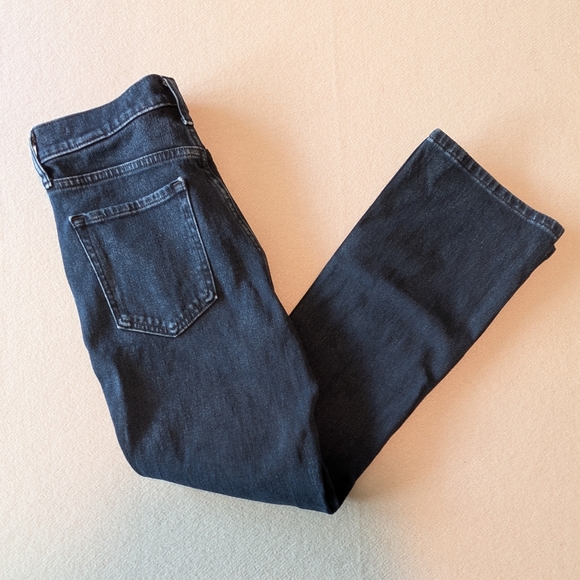 Banana Republic Premium Denim High-Rise Crop Boot Cut Jeans Dark Wash Sz 26 - Picture 4 of 10
